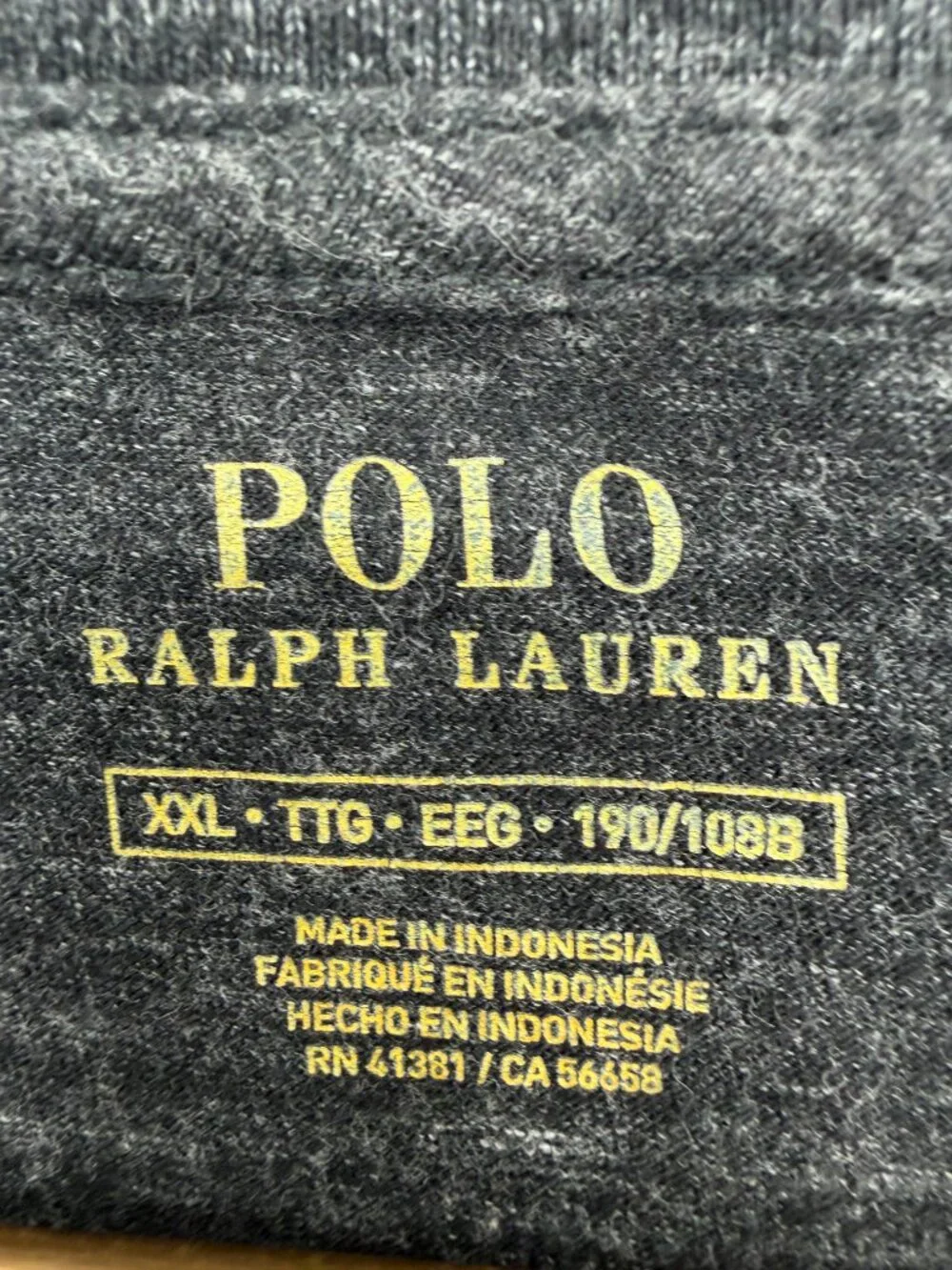 Polo Ralph Lauren Men’s XXL Heather Gray Cotton Pony Logo T-Shirt